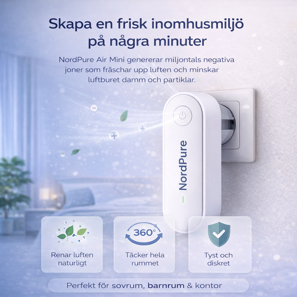 NordPure™ Air Mini - Minskar luftburet damm & partiklar i ditt hem