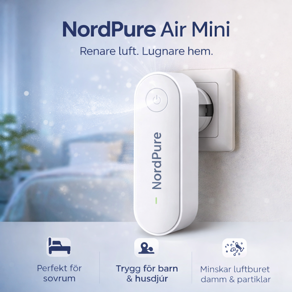 NordPure™ Air Mini - Minskar luftburet damm & partiklar i ditt hem